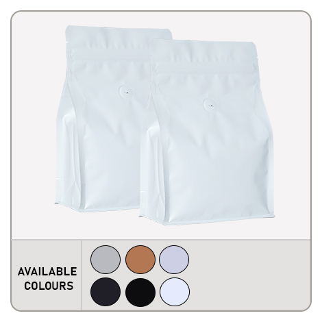 Flat Bottom Pouches With Normal Zipper and Valve