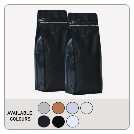 Flat Bottom Pouches With Tear Off Zipper and Valve