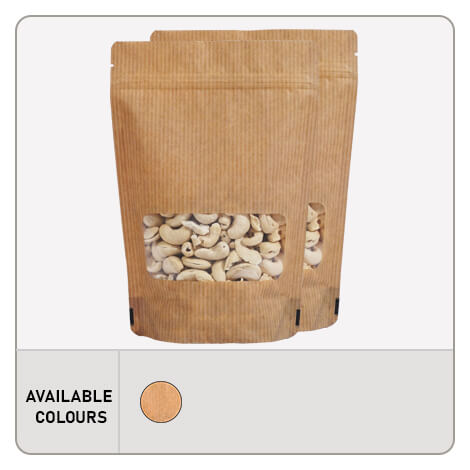 Kraft paper look SUP Pouch With Zipper