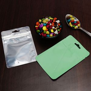 Three Side Seal Pouches With Zipper & Euro Slot