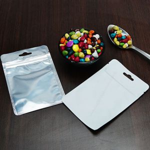 Three Side Seal Pouches With Zipper & Euro Slot