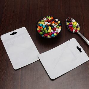 Three Side Seal Pouches With Zipper & Euro Slot