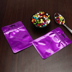 Three Side Seal Pouches With Zipper & Euro Slot