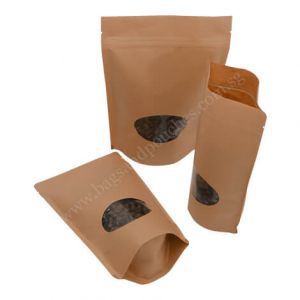 Stand Up Pouches With Oval Window