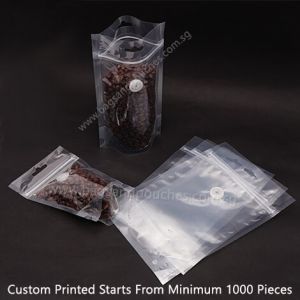 Stand Up Pouches With Zipper & Valve