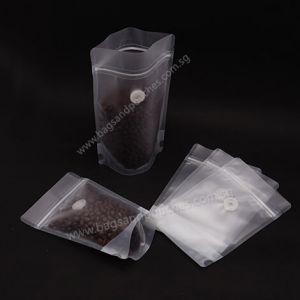 Stand Up Pouches With Zipper & Valve