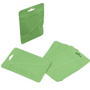 Three Side Seal Pouches With Zipper & Euro Slot