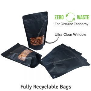 Recyclable Stand Up Pouches With Rectangle Window