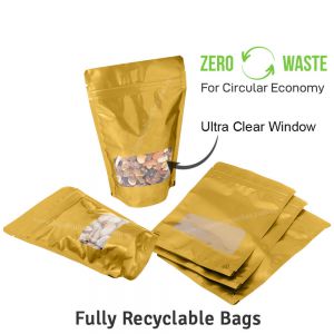 Recyclable Stand Up Pouches With Rectangle Window