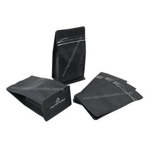 Recyclable Flat Bottom Pouch With Tear Off Zipper And Valve