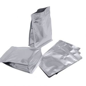 Flat Bottom Pouches With Normal Zipper & Valve