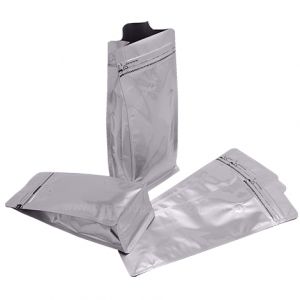 Flat Bottom Pouches Tear Off Zipper & Valve