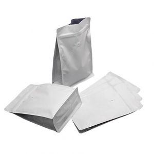 Flat Bottom Pouches With Normal Zipper & Valve