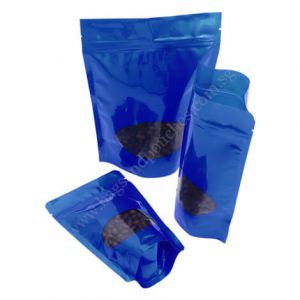 Stand Up Pouches With Oval Window