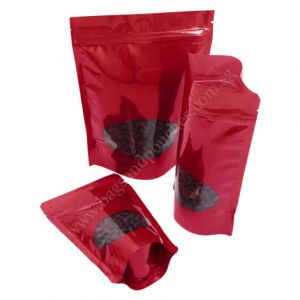 Stand Up Pouches With Oval Window